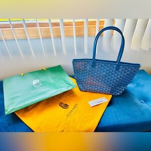 Blue Goyard Artois PM Bag authentic Brand New maybe used once w/copy receipt
